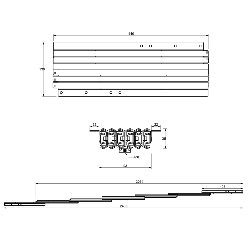 HYPER-EXTENSION TABLE SLIDING SYSTEM 44 /246 EXTENDING TABLES WITHOUT FRAMES